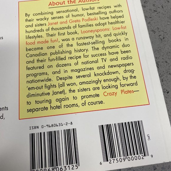 Crazy Plates Cook Book By Janet & Greta Podleski - Picture 3 of 4